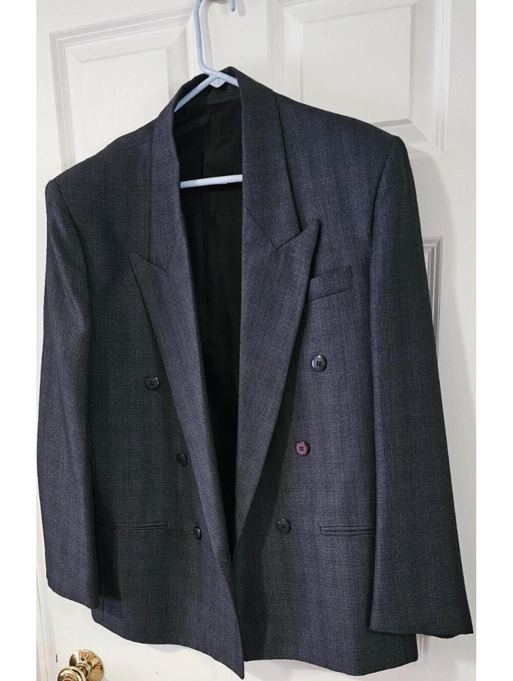 Vintage dark gray  double breasted blazer Size 40  Regular